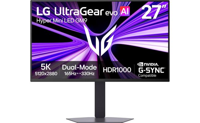 LG 27GM950B-B 27" Ultragear evo AI GM9 Mini-LED IPS 5K 165Hz - Gaming Monitor